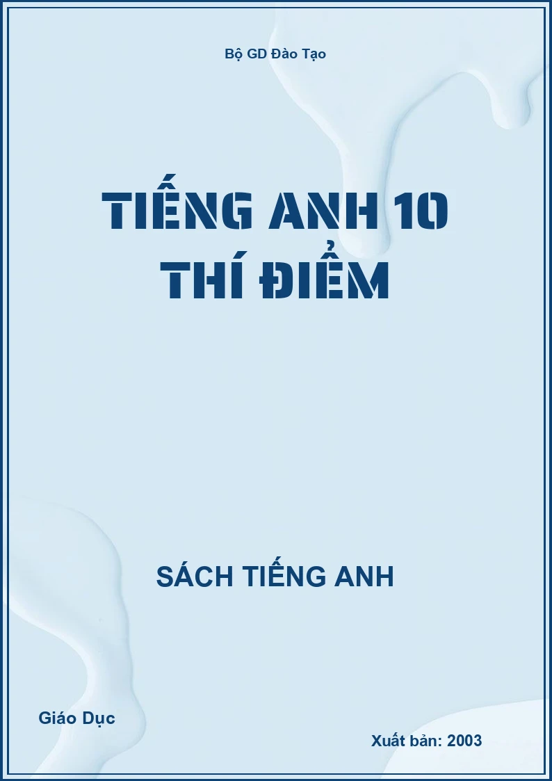 Tiếng Anh 10 thí điểm