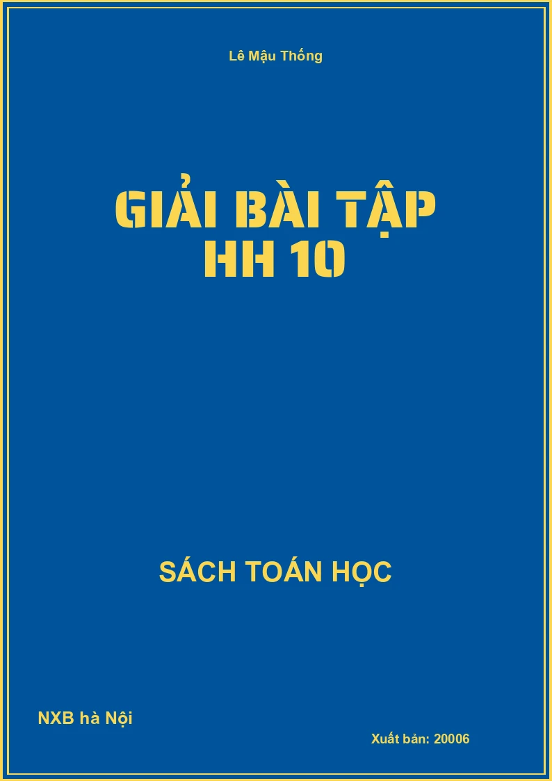 Giải Bài tập HH 10