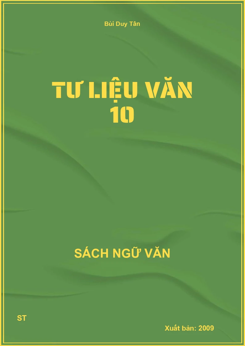 Tư liệu văn 10