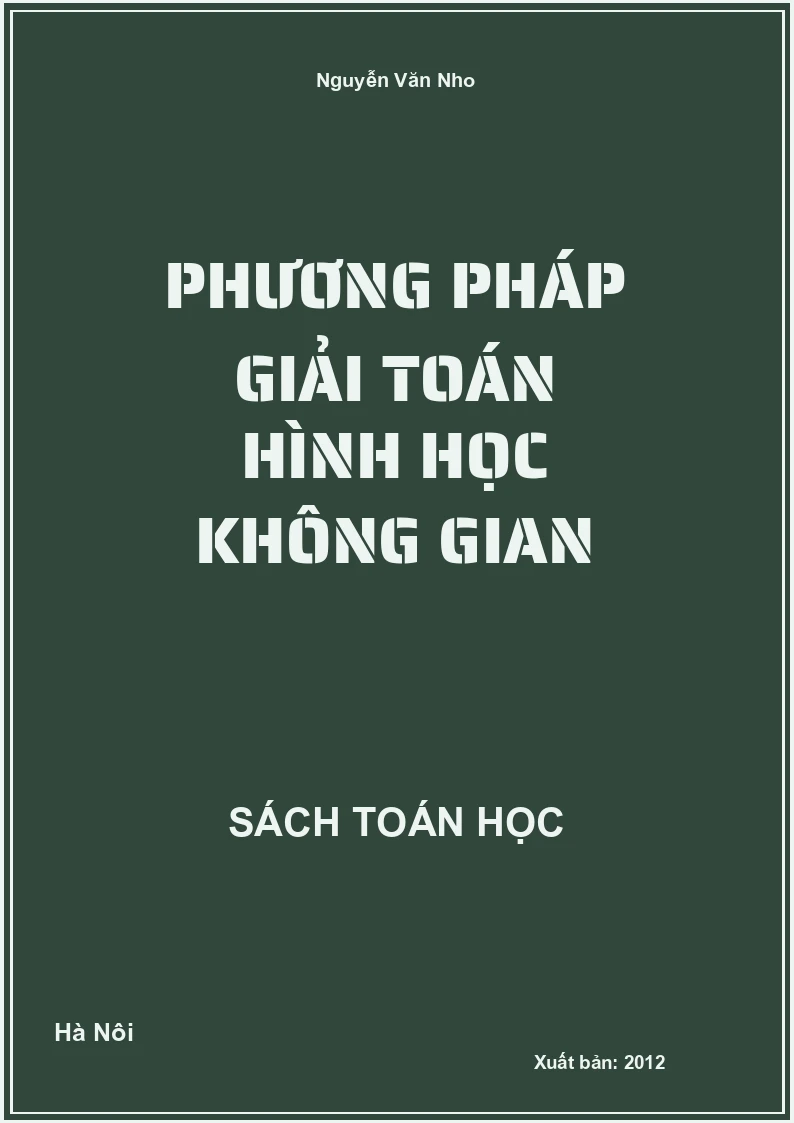 Phương pháp giải toán hình học không gian