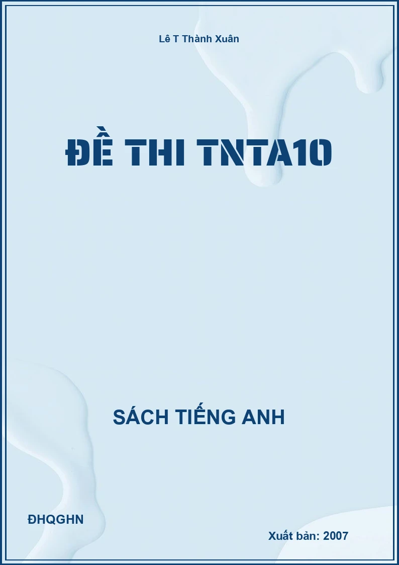 Đề thi TNTA10