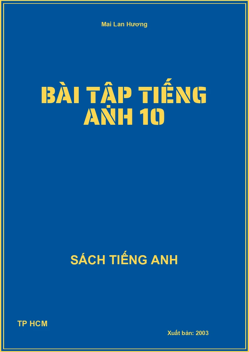 Bài tập Tiếng Anh 10