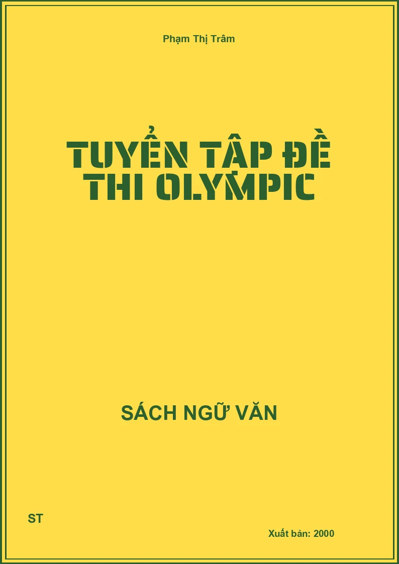 Tuyển tập đề thi Olympic