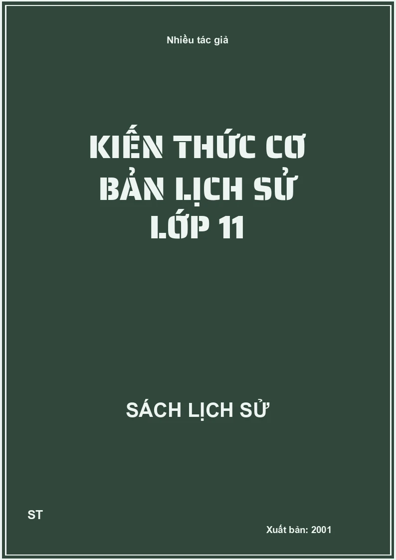 Kiến thức cơ bản lịch sử lớp 11