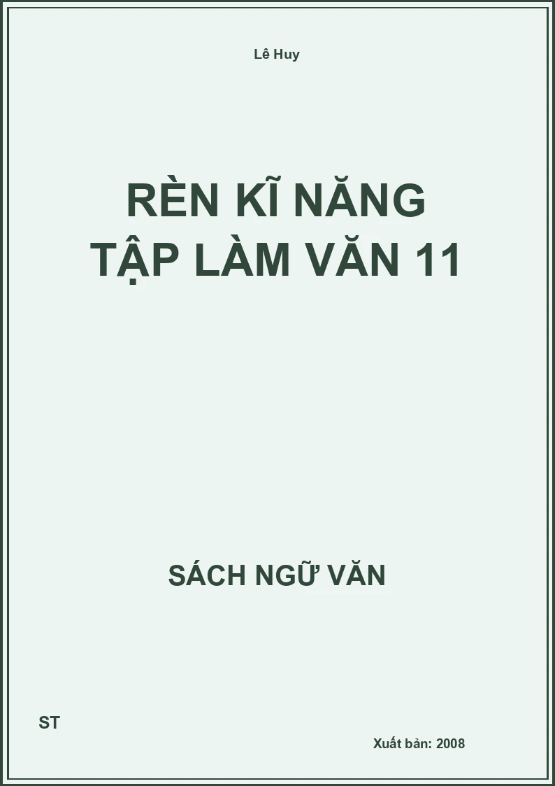 Rèn kĩ năng tập làm văn 11