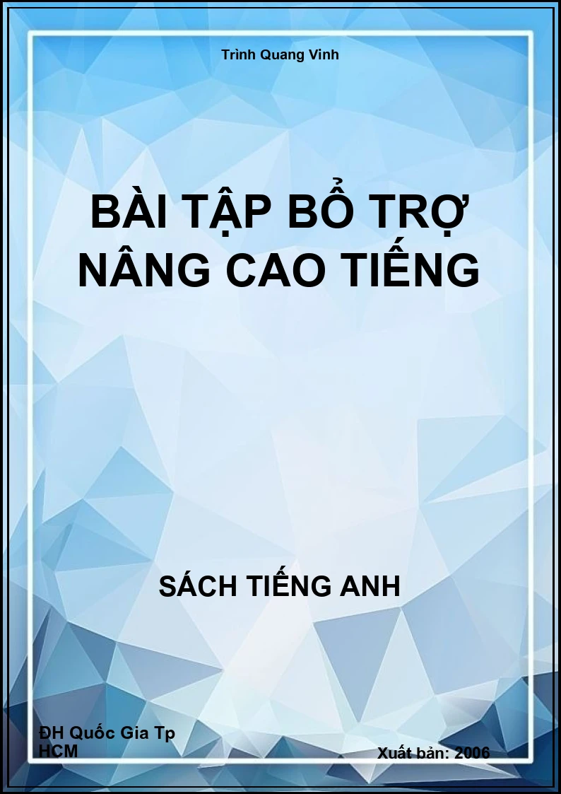 Bài tập bổ trợ nâng cao tiếng