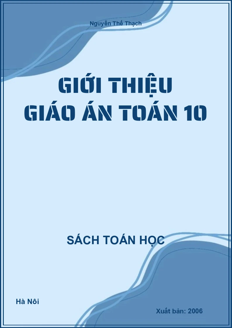 Giới thiệu giáo án toán 10