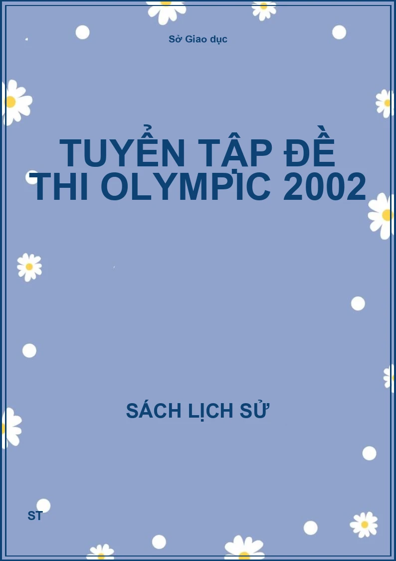 Tuyển tập đề thi olympic 2002