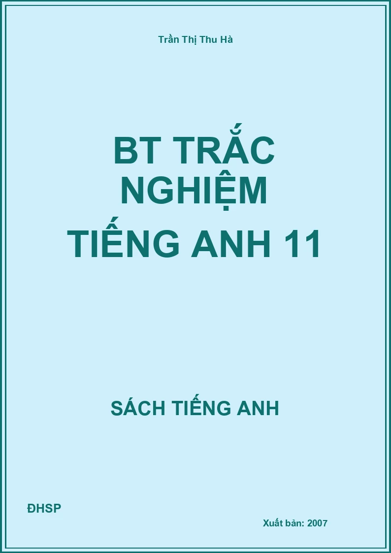 BT trắc nghiệm Tiếng Anh 11