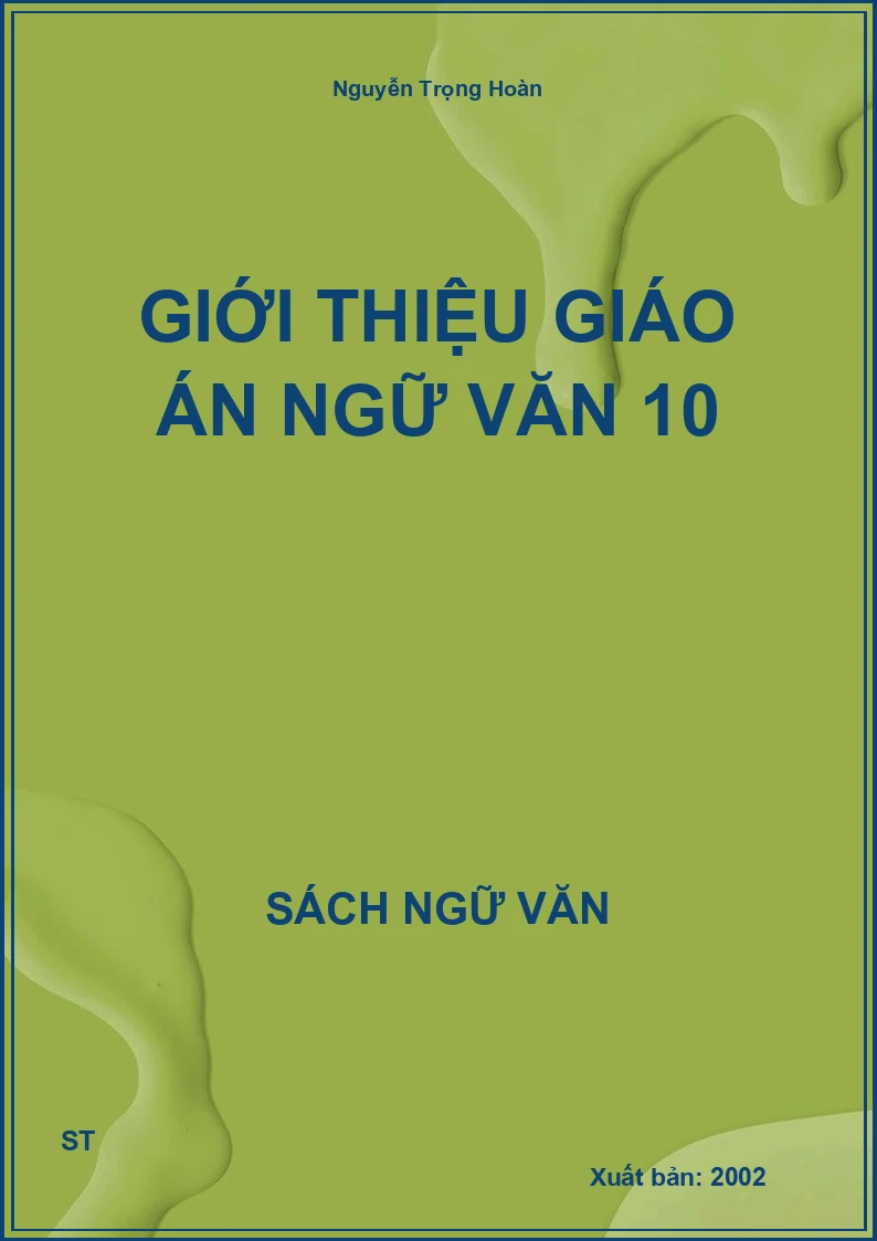 Giới thiệu giáo án Ngữ Văn 10