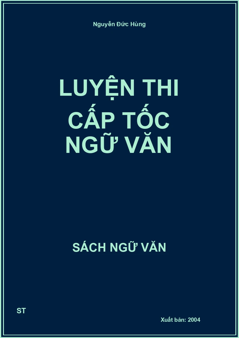Luyện thi cấp tốc Ngữ Văn
