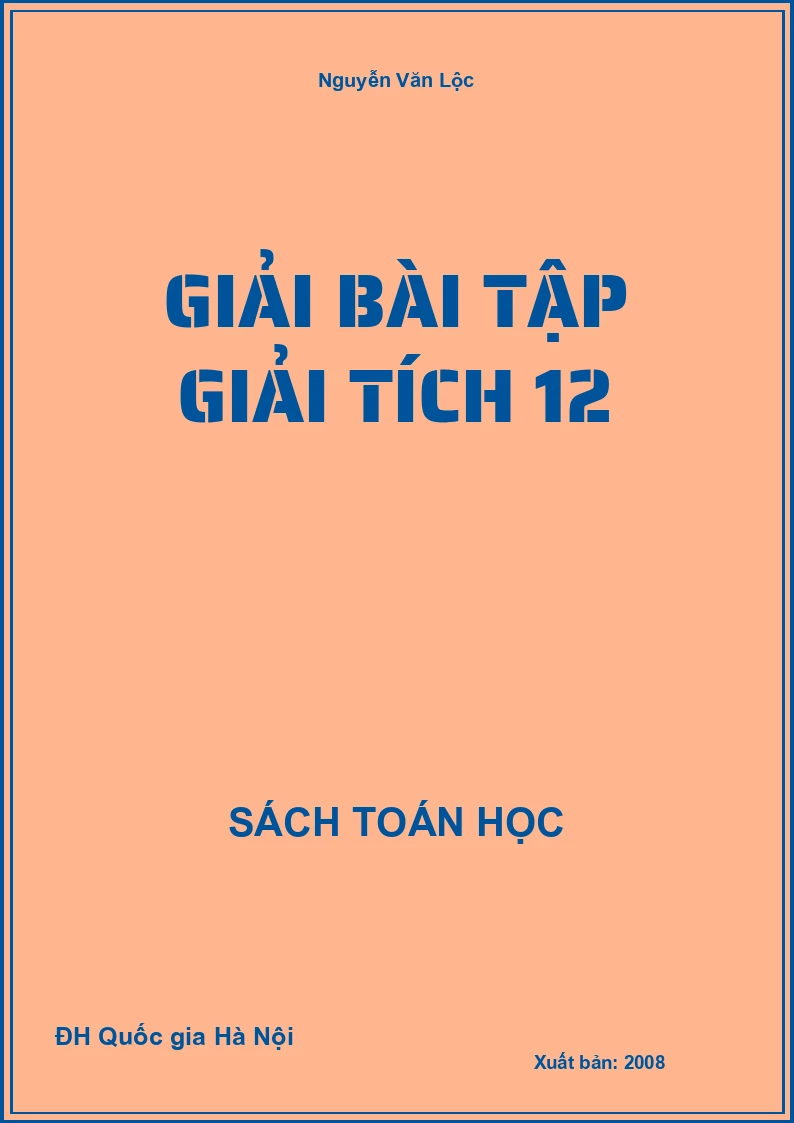 Giải bài tập Giải tích 12