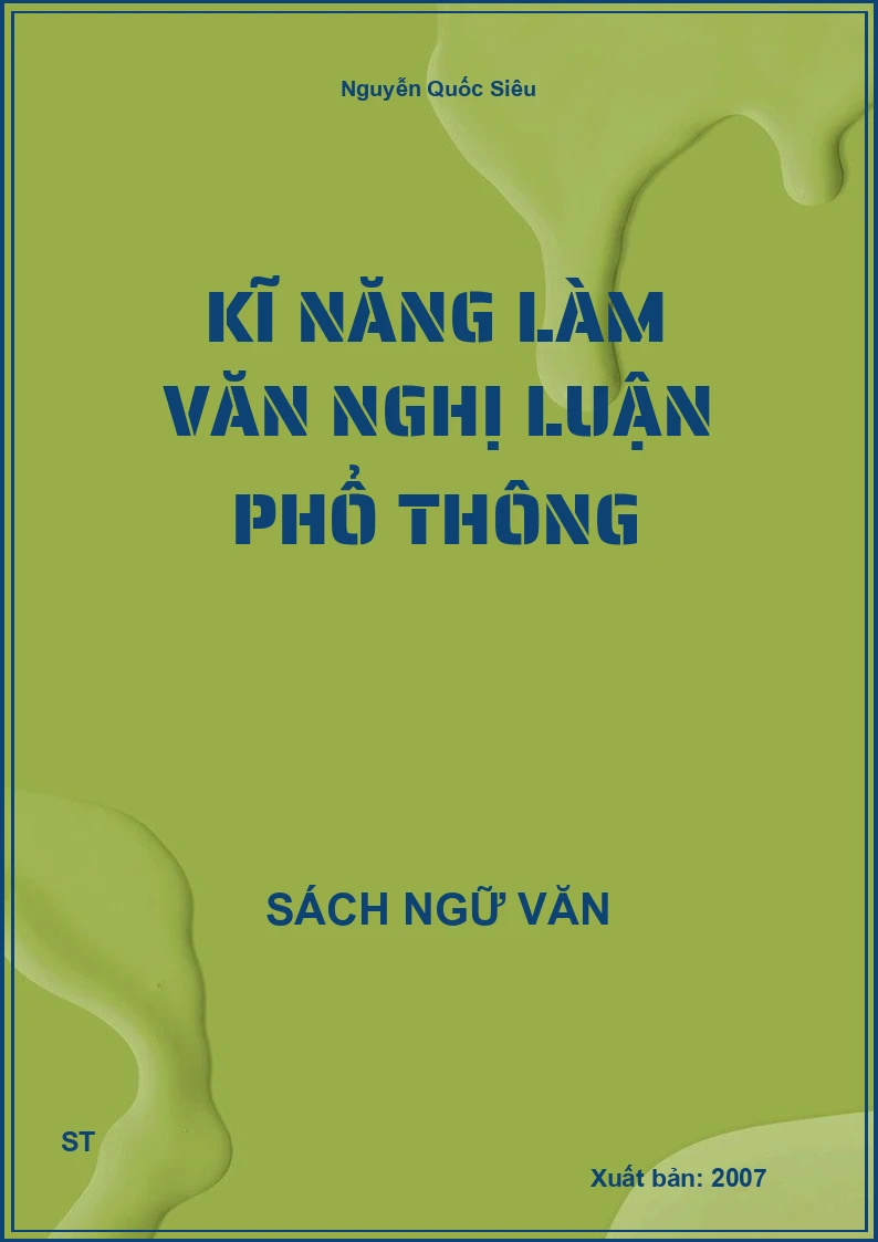Kĩ năng làm văn nghị luận phổ thông