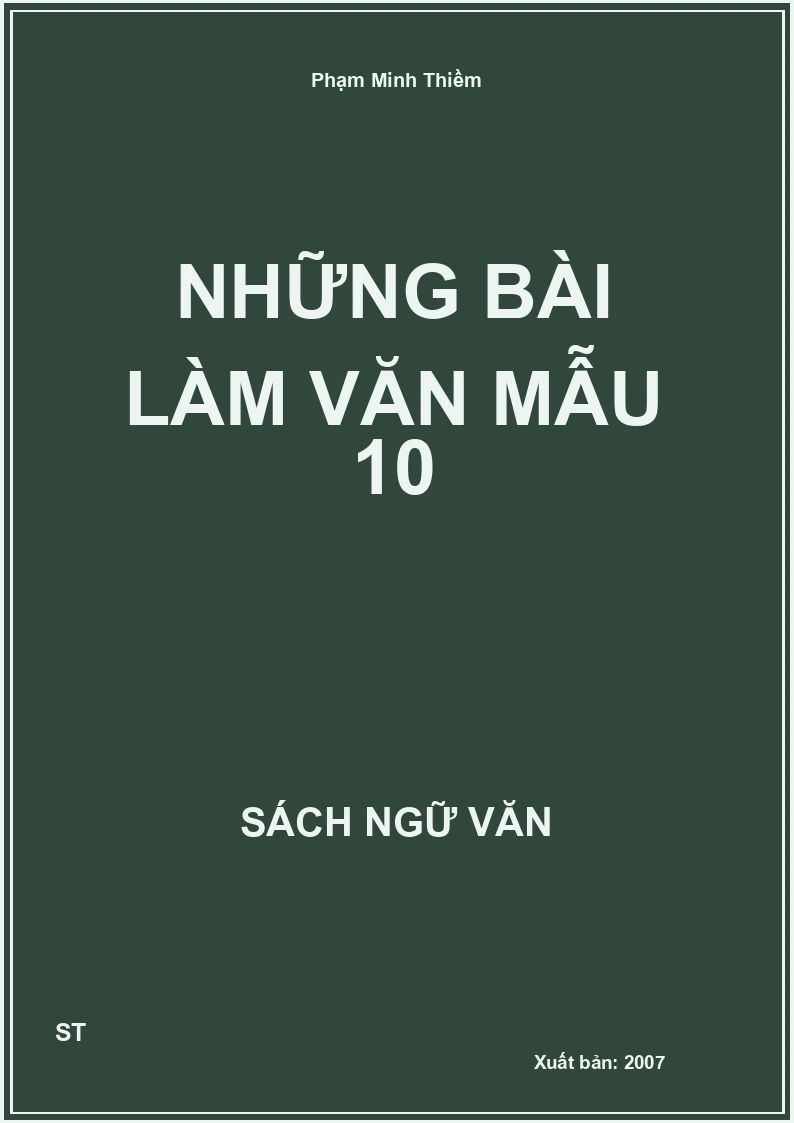 Những bài làm văn mẫu 10