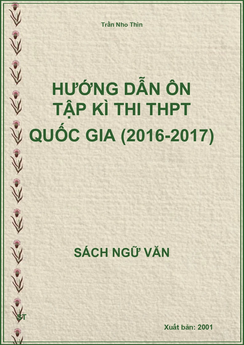 Hướng dẫn ôn tập kì thi THPT Quốc gia (2016-2017)