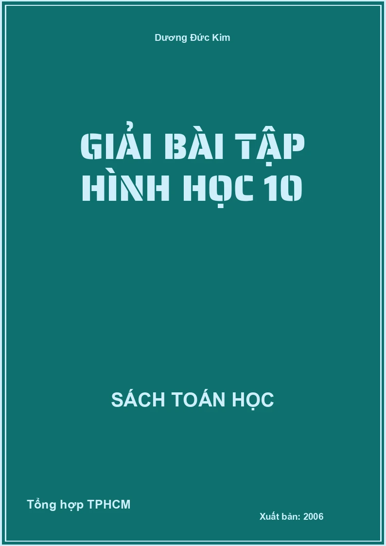 Giải bài tập Hình học 10