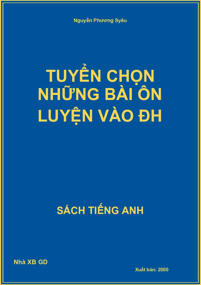 Tuyển chọn những bài ôn luyện vào ĐH