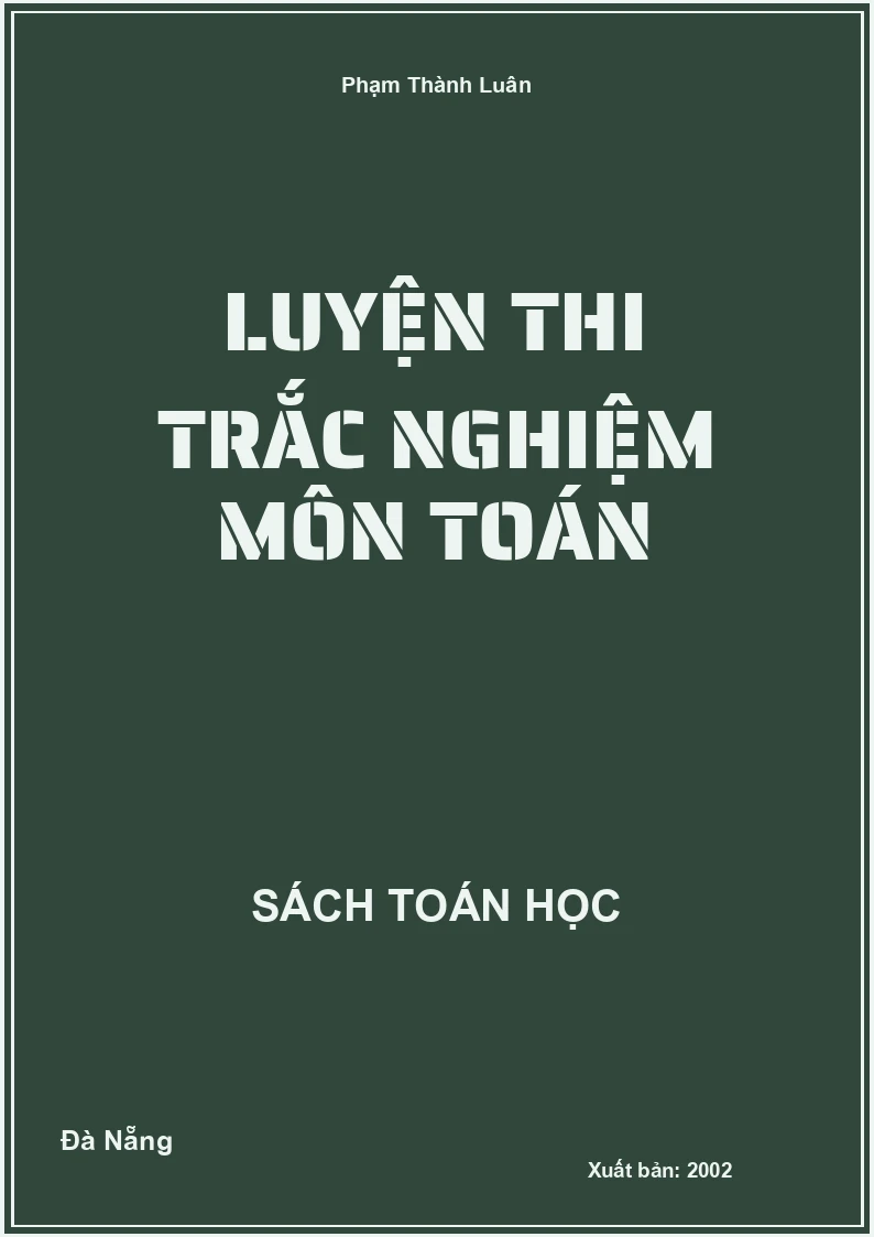 Luyện thi Trắc nghiệm môn Toán