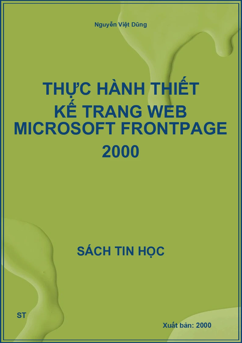 Thực hành thiết kế trang web microsoft Frontpage 2000