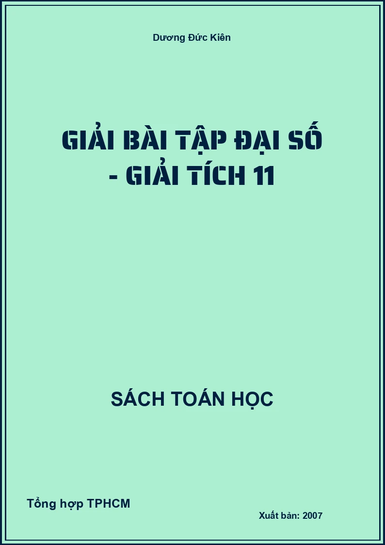 Giải bài tập Đại số - Giải tích 11