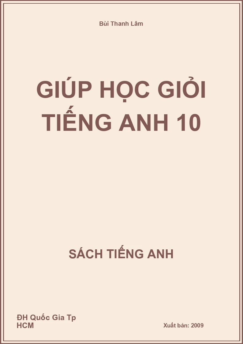 Giúp học giỏi Tiếng Anh 10