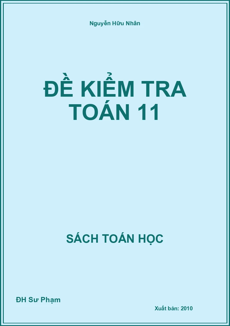 Đề kiểm tra Toán 11