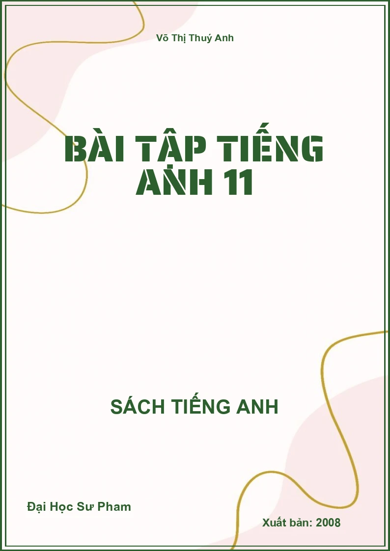 Bài Tập Tiếng Anh 11