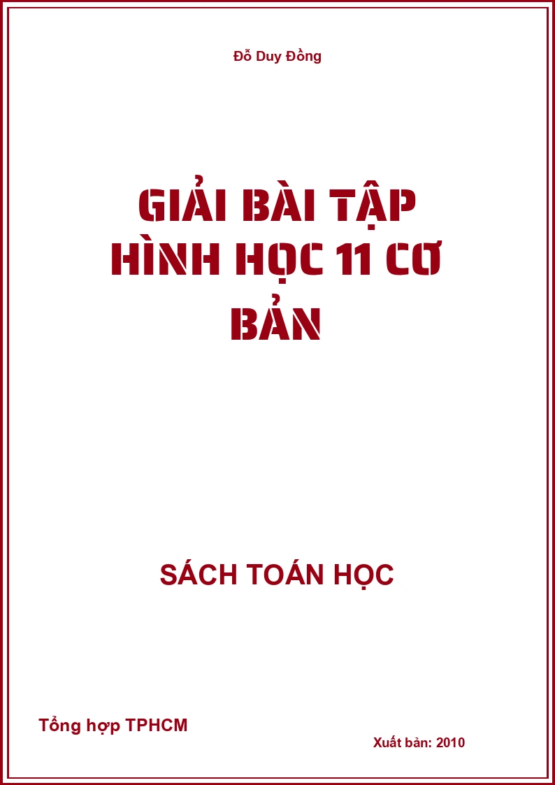 Giải bài tập Hình học 11 cơ bản
