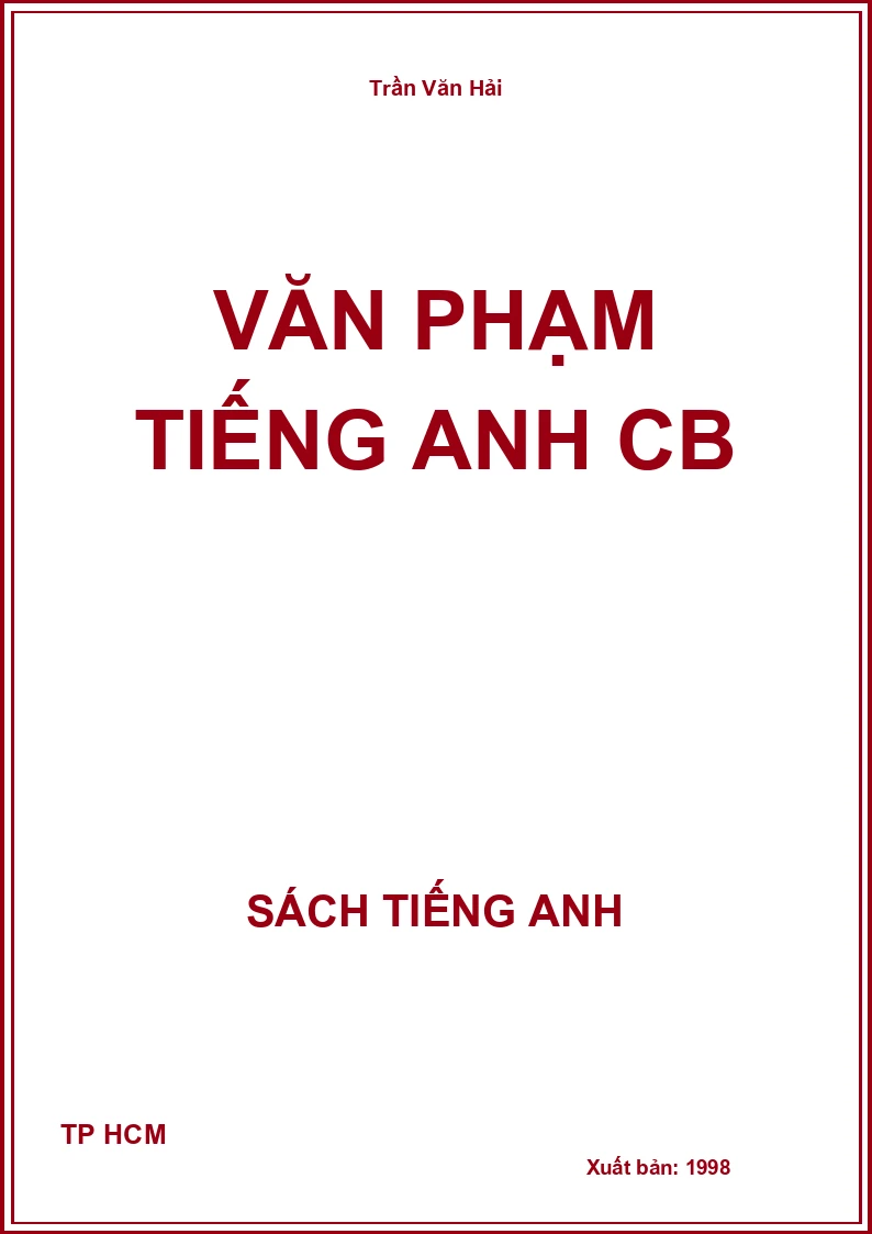 Văn phạm Tiếng Anh CB