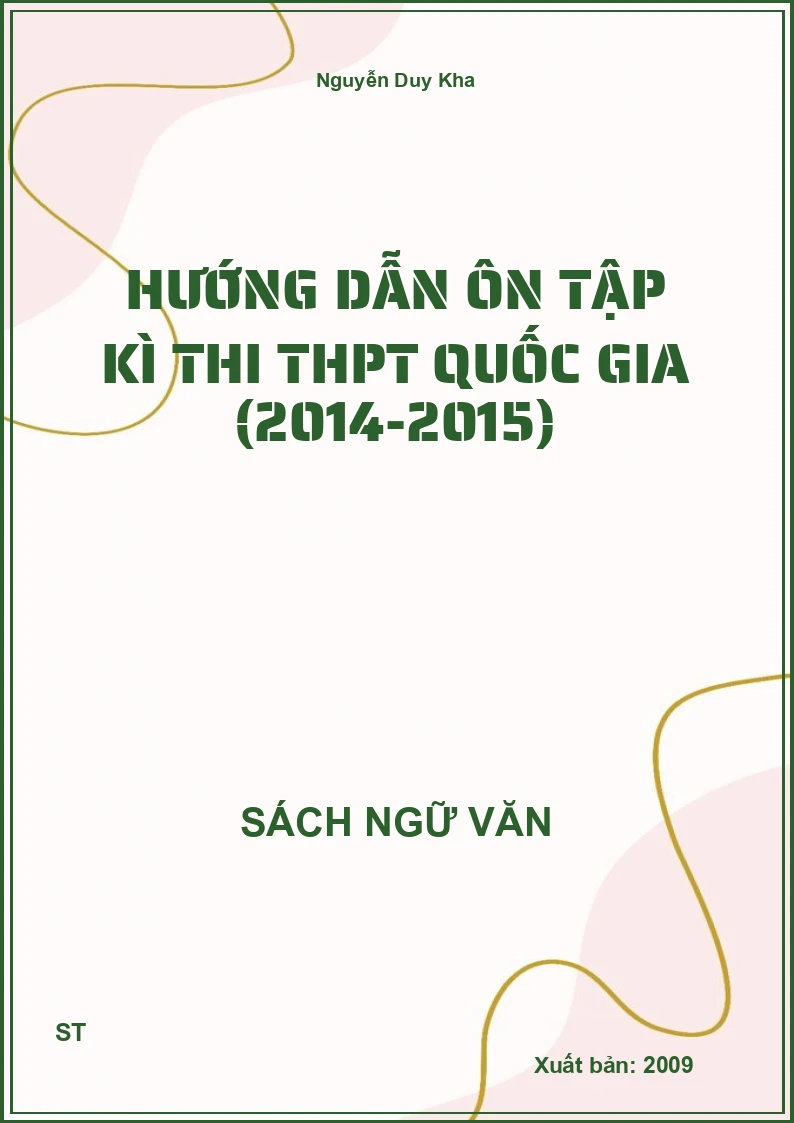 Hướng dẫn ôn tập kì thi THPT Quốc gia (2014-2015)