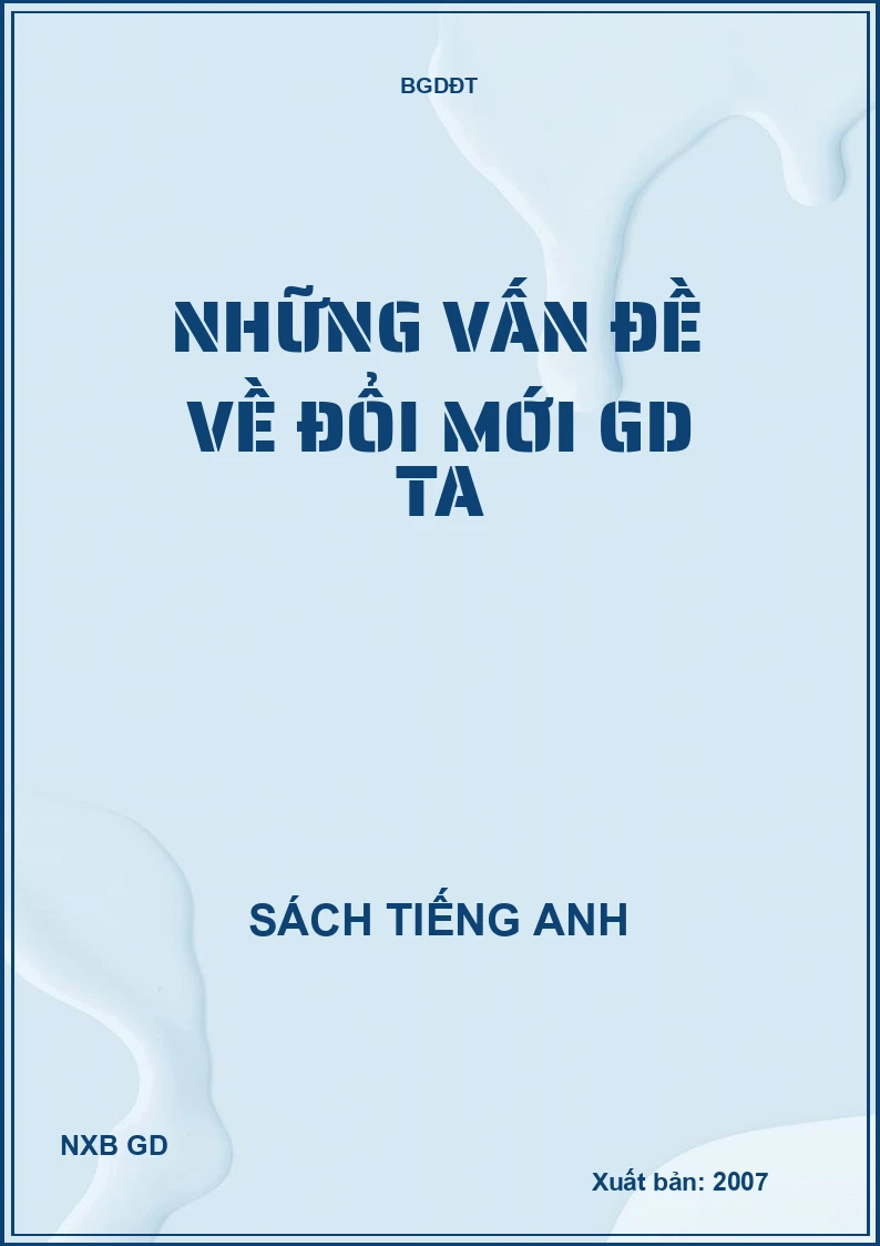Những vấn đề về đổi mới GD TA