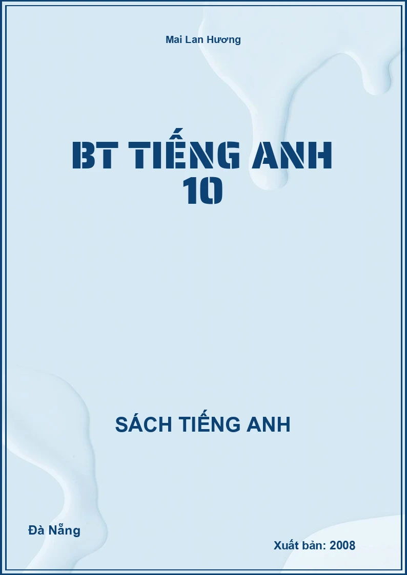 BT Tiếng Anh 10