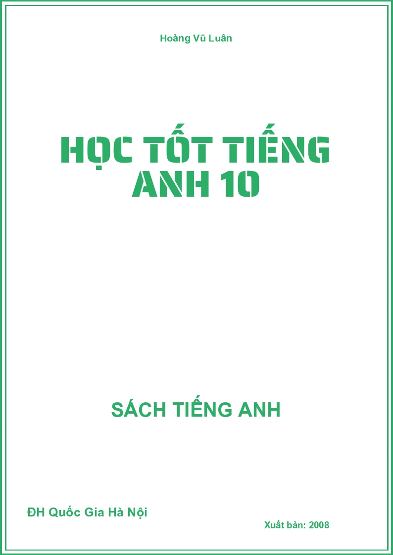 Học tốt Tiếng Anh 10