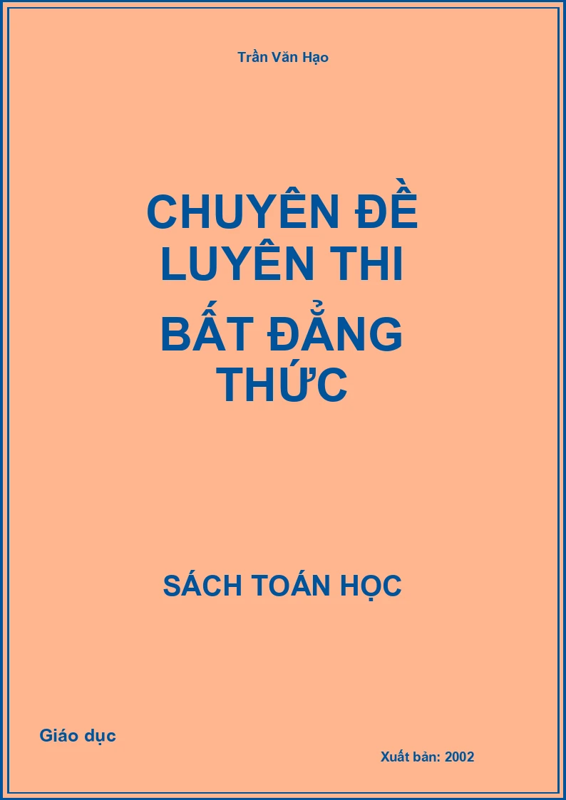 Chuyên đề luyện thi bất đẳng thức
