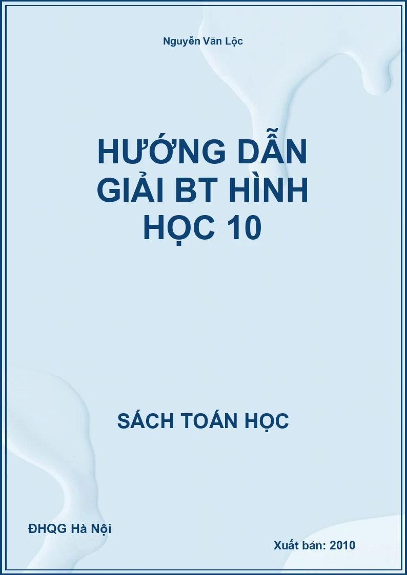 Hướng Dẫn Giải BT Hình Học 10