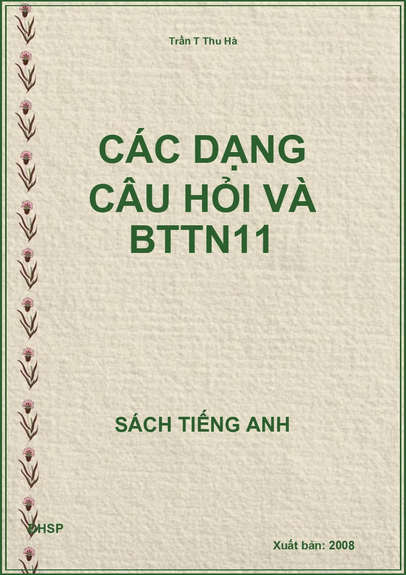 Các dạng câu hỏi và BTTN11