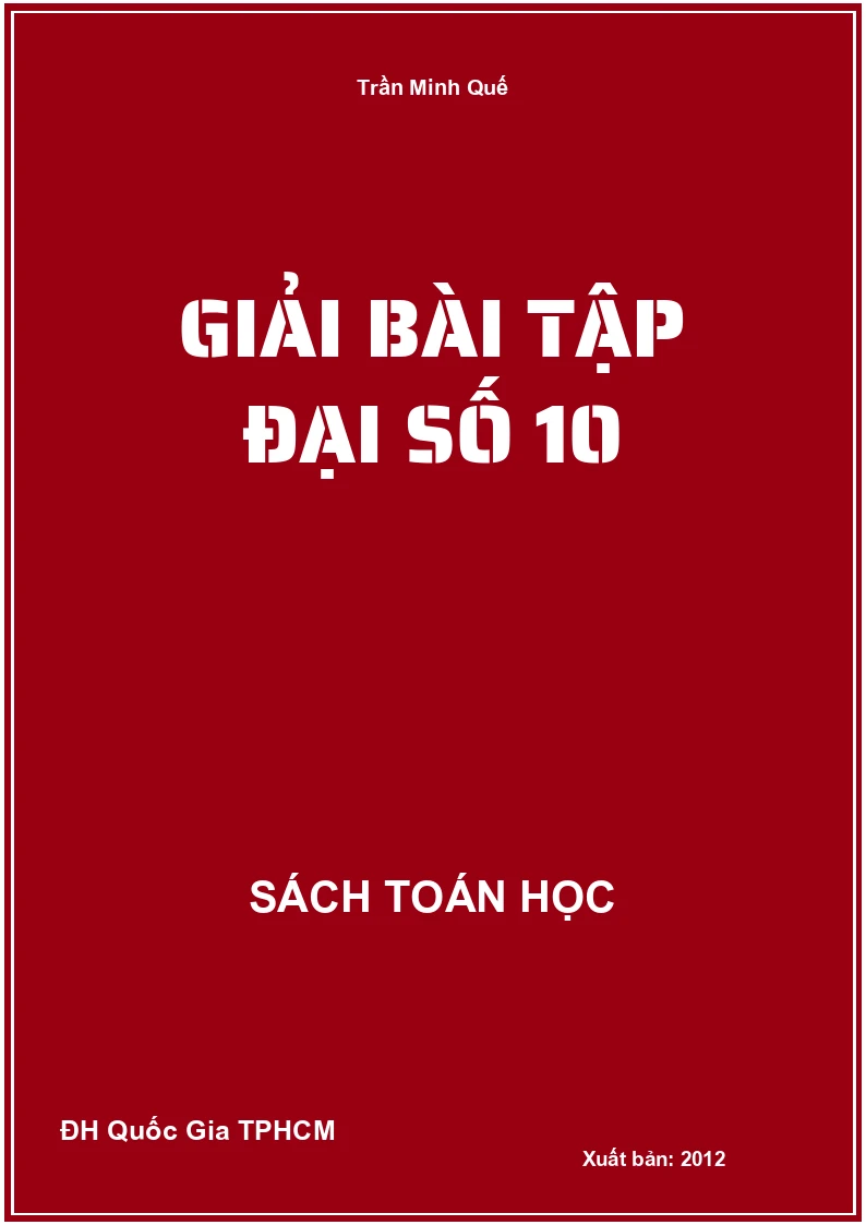 Giải Bài tập Đại số 10