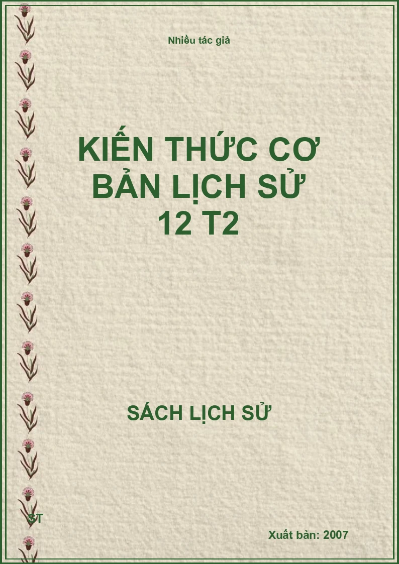 Kiến thức cơ bản lịch sử 12 T2