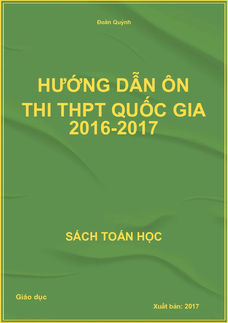 Hướng dẫn ôn thi THPT quốc gia 2016-2017