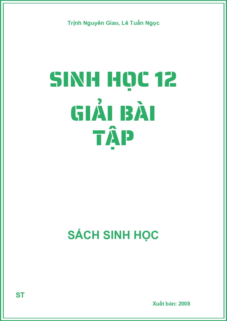 Sinh học 12 giải bài tập