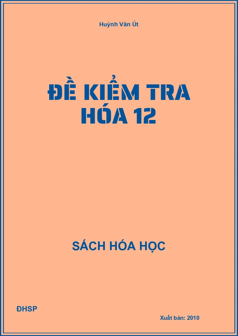 đề kiểm tra hóa 12