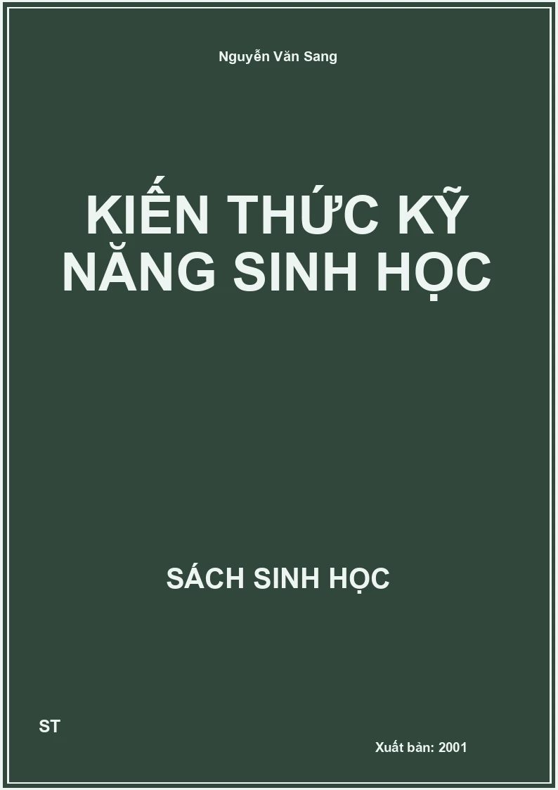 Kiến thức kỹ năng sinh học