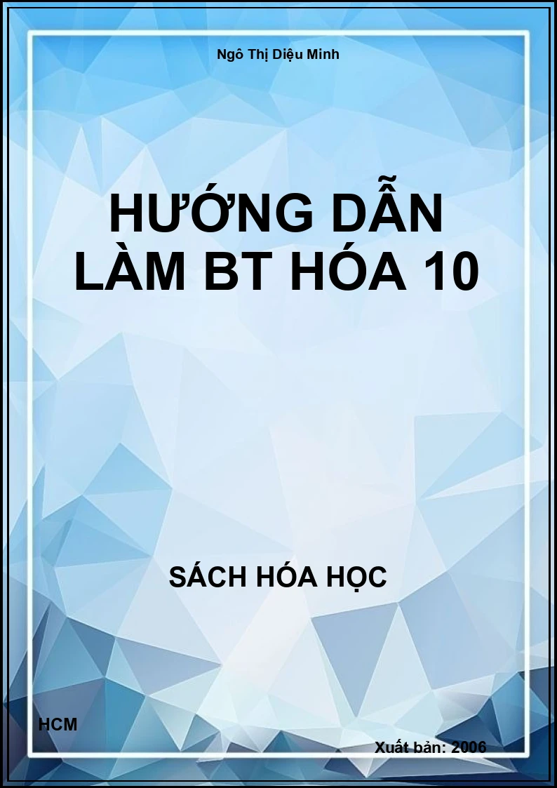 hướng dẫn làm BT hóa 10