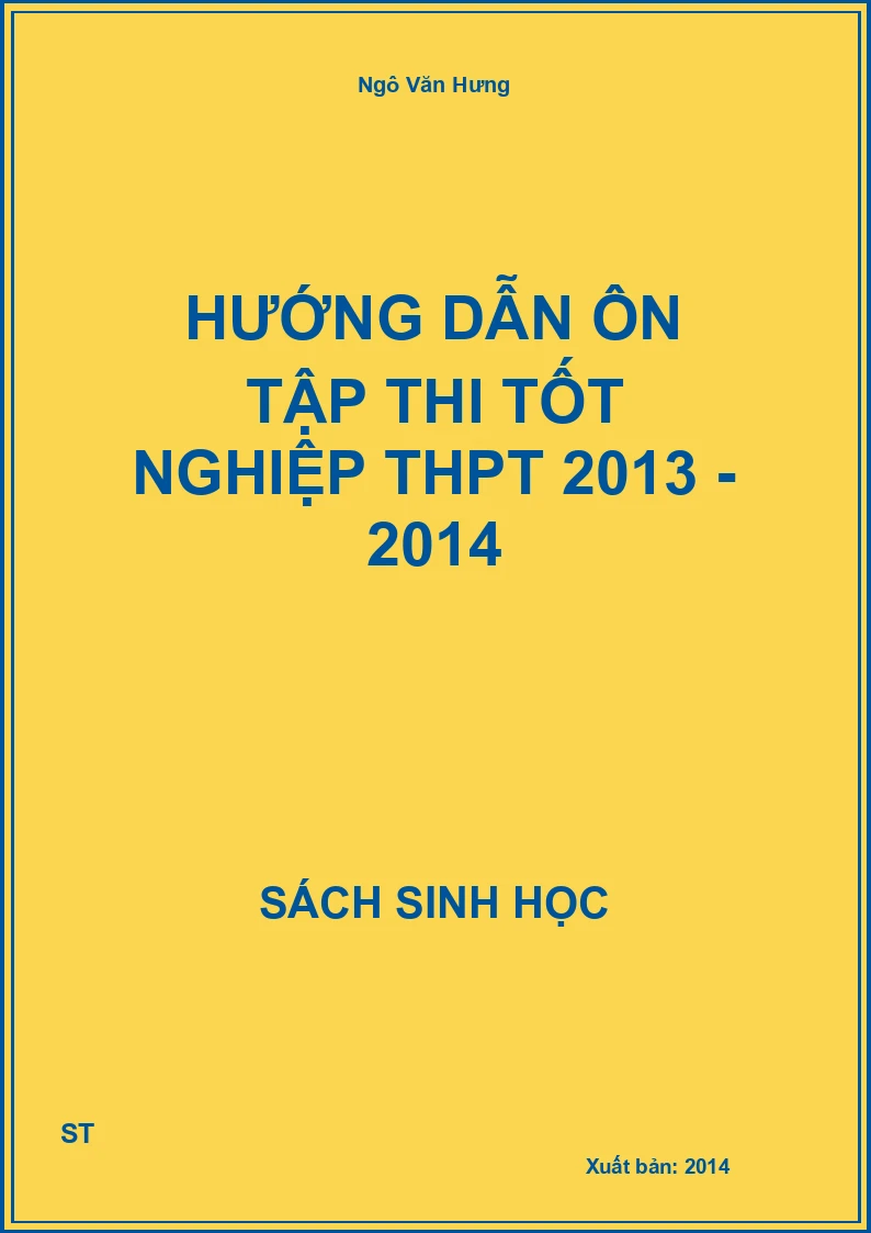 Hướng dẫn ôn tập thi tốt nghiệp THPT 2013 - 2014