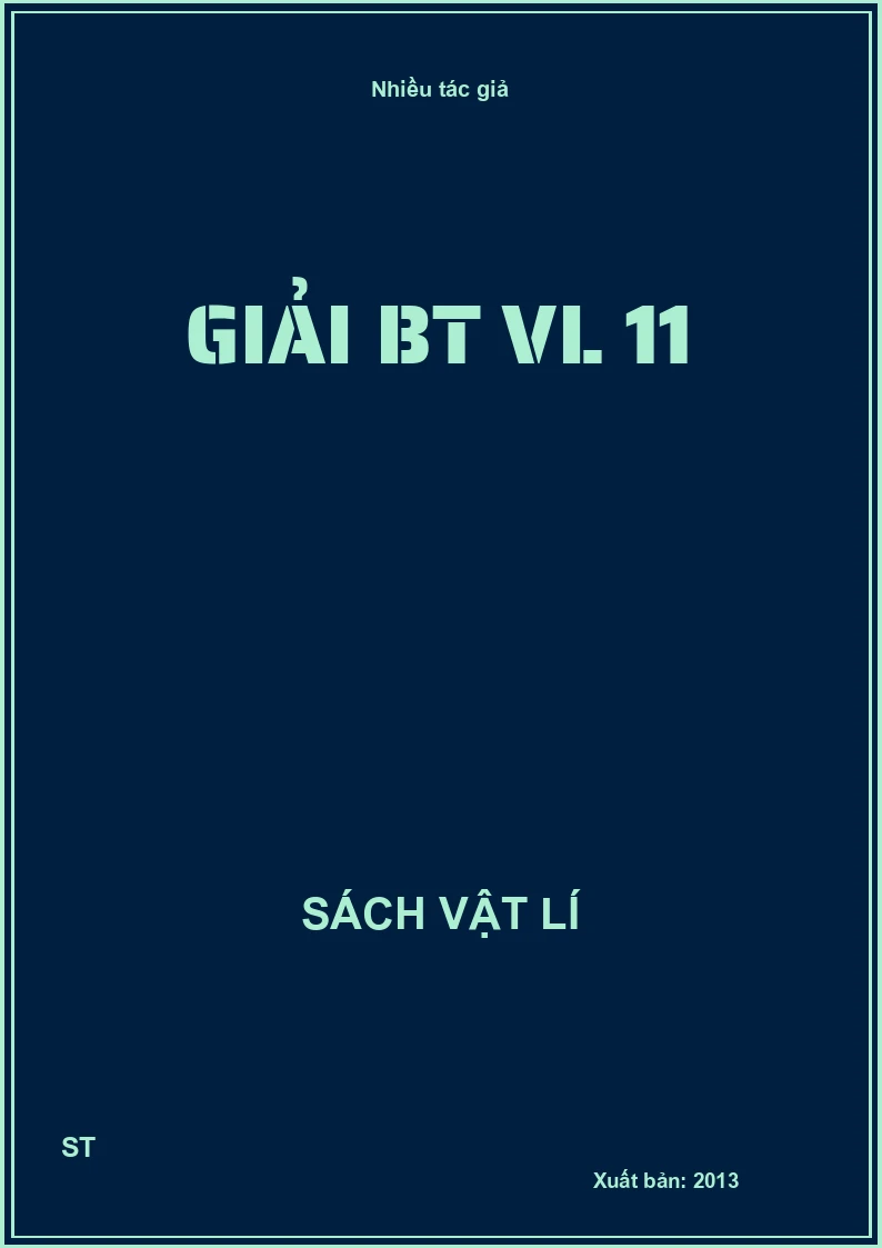 Giải BT VL 11