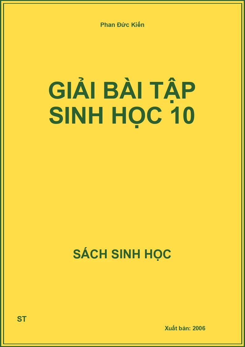 Giải bài tập sinh học 10