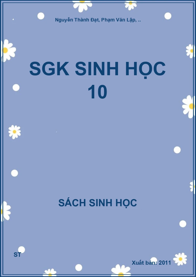 SGK sinh học 10
