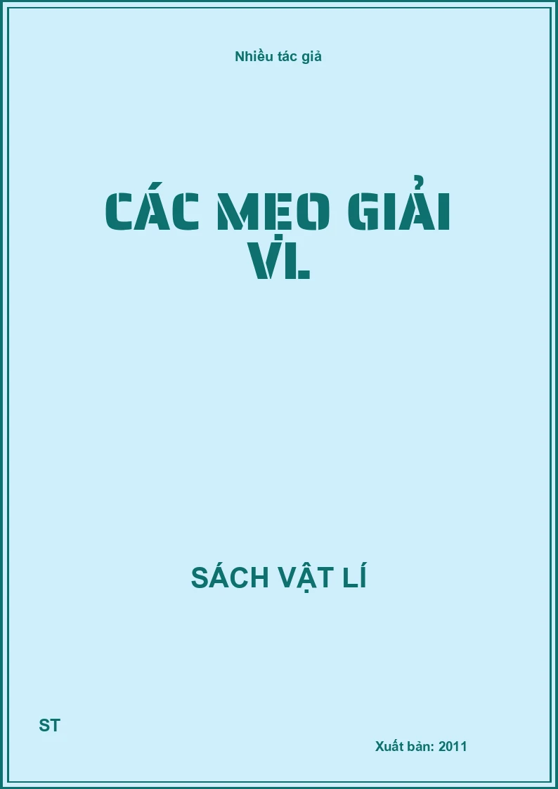 Các mẹo giải VL