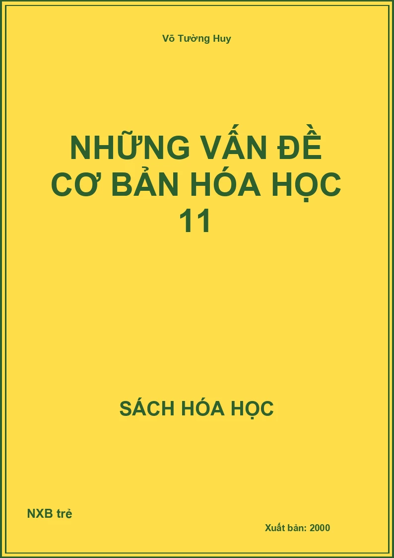 Những vấn đề cơ bản hóa học 11