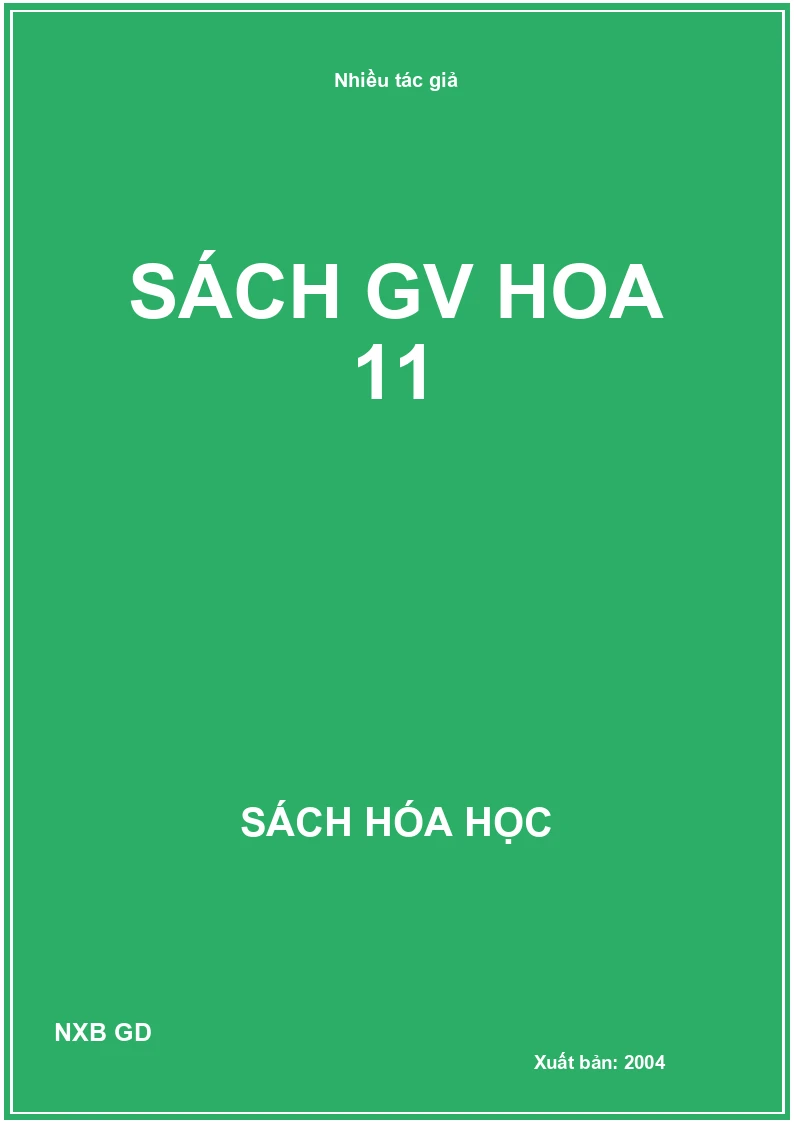 Sách GV hoa 11